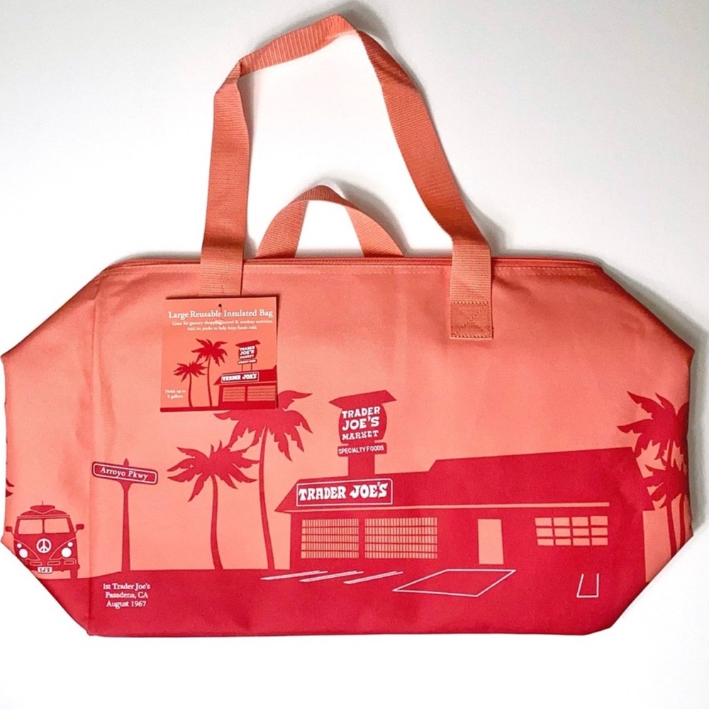 Peach Trader Joe’s Large Reusable Insulated Bag